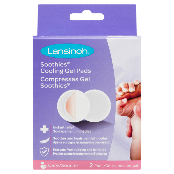 Coussinets de gel rafraîchissant Lansinoh Soothies, 2 coussinets