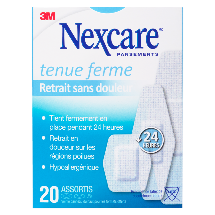 Pansements Nexcare Strong Hold 20 assortis