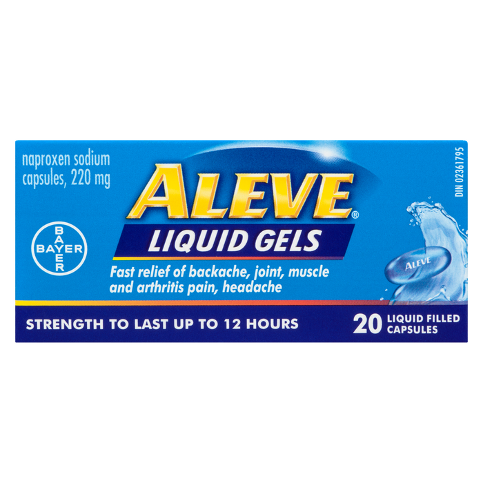 Aleve Liquid Gels 20 capsules remplies de liquide