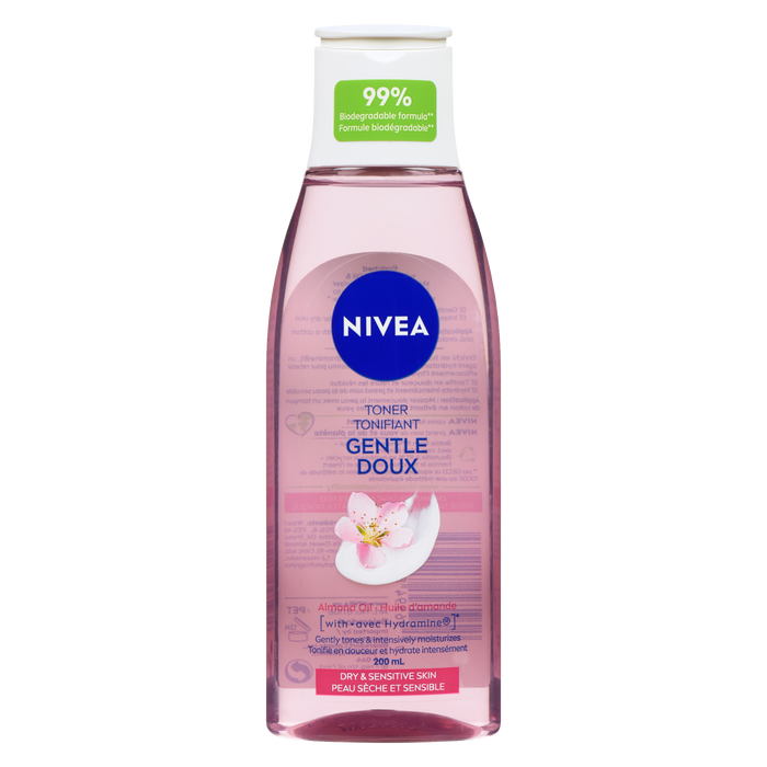 NIVEA Lotion Tonique Douce à l'Huile d'Amande Peaux Sèches et Sensibles 200 ml