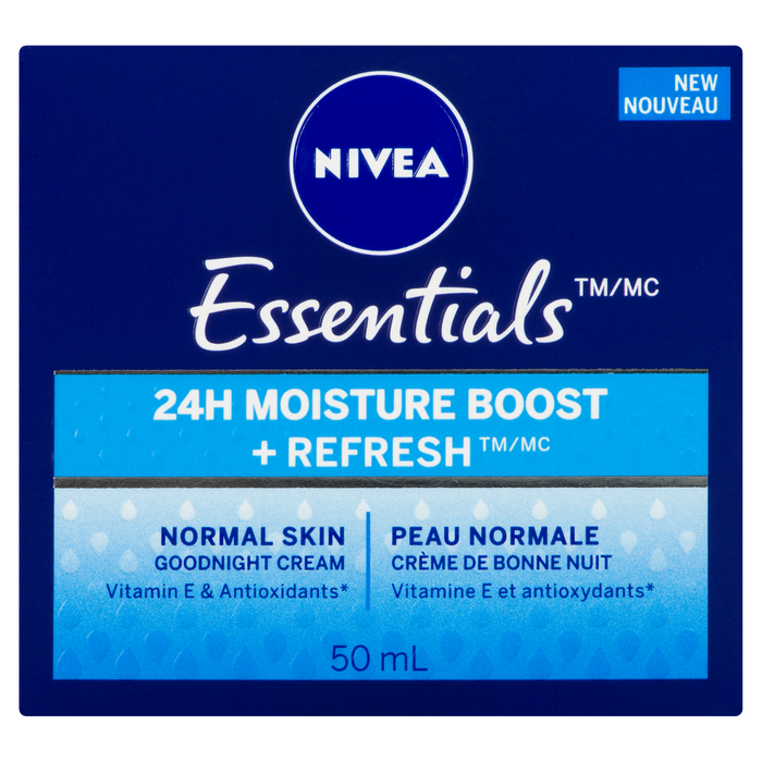 NIVEA Essentials 24H Moisture Boost + Refresh Crème de nuit Peau normale 50 ml