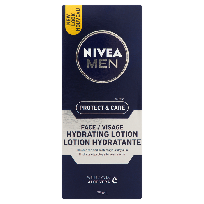 Lotion hydratante visage NIVEA Men Protect &amp; Care à l'aloe vera 75 ml