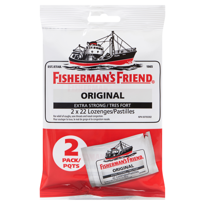 Pack de 2 pastilles Fisherman's Friend Original Extra Strong x 22