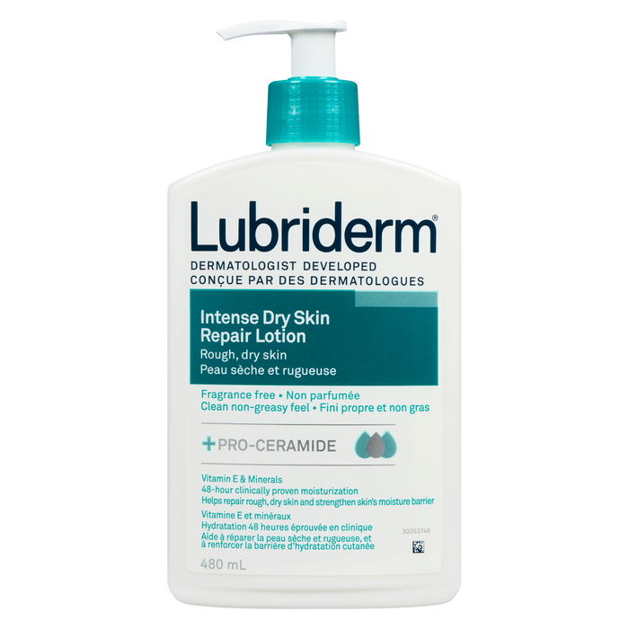 Lubriderm Lotion Réparatrice Intense Peau Sèche Sans Parfum 480 ml