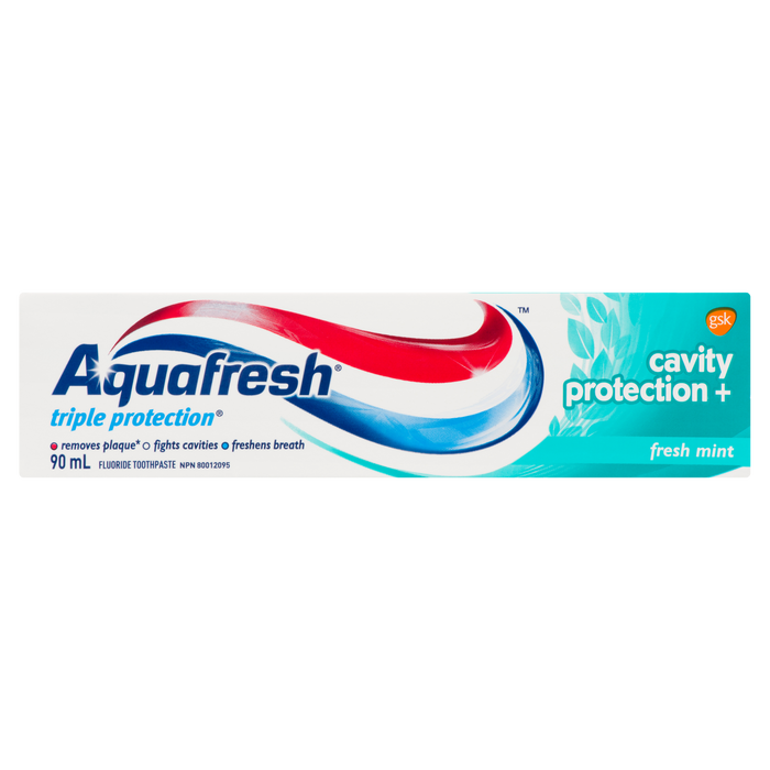 Dentifrice au fluor Aquafresh Triple Protection Protection contre les caries + Menthe fraîche 90 ml