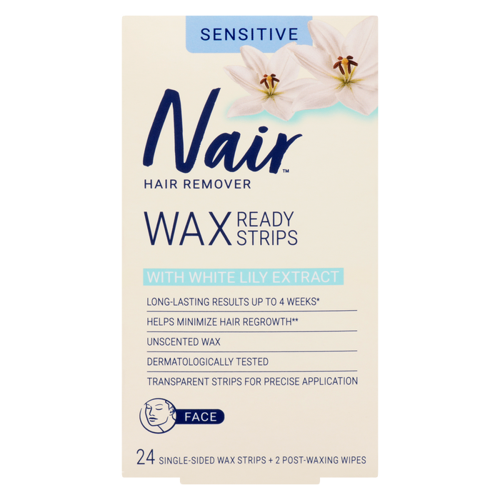 Nair Hair Remover Wax Ready Strips Sensitive Face