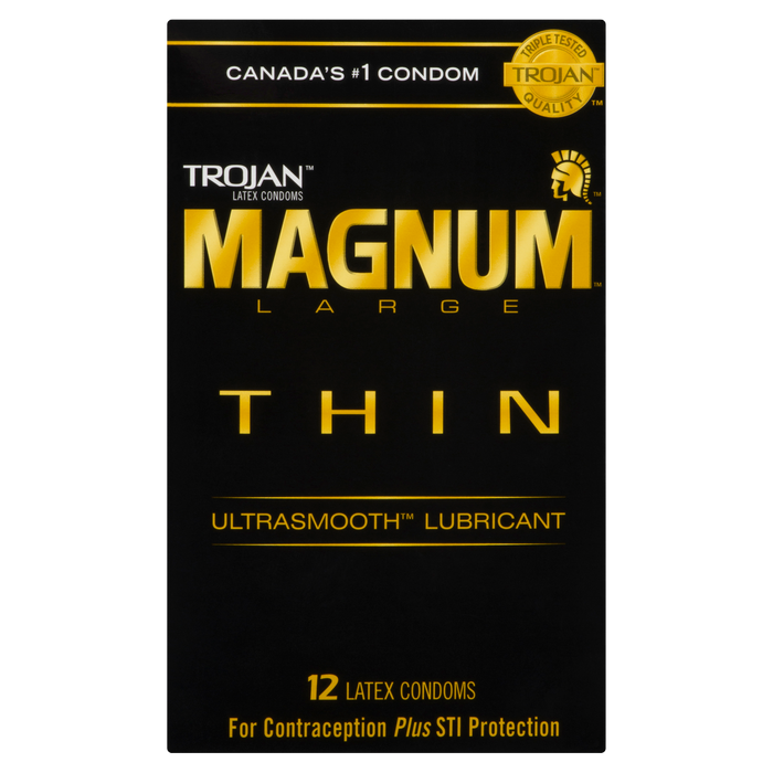 Trojan Magnum Latex Condoms Large Thin 12 Latex Condoms