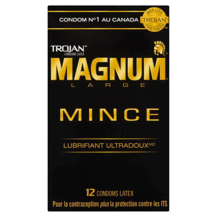 Trojan Magnum Latex Condoms Large Thin 12 Latex Condoms