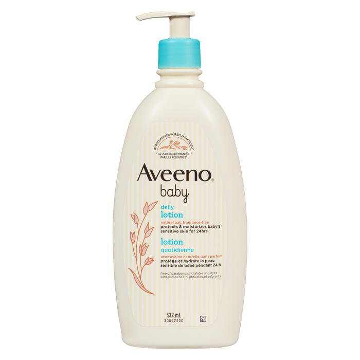 Lotion quotidienne Aveeno Baby à l'avoine naturelle, sans parfum, 532 ml