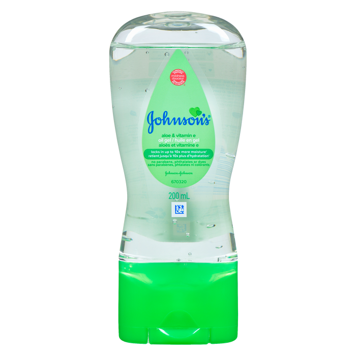 Gel à l'huile d'aloès et de vitamine E de Johnson's 200 ml