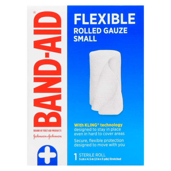 Band-Aid Flexible Rolled Gauze Small 1 Sterile Roll