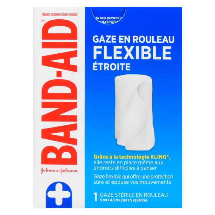 Band-Aid Flexible Rolled Gauze Small 1 Sterile Roll