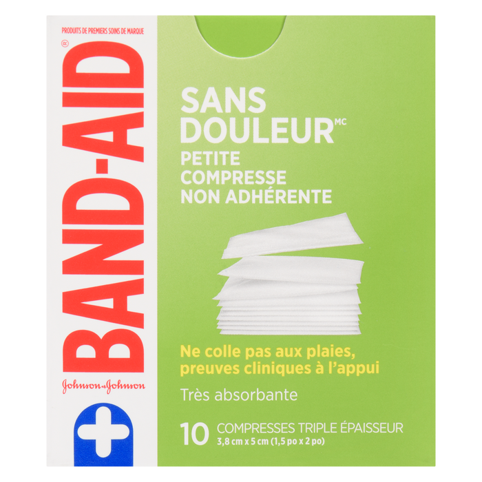 Coussinets antiadhésifs sans douleur Band-Aid Small 10 Coussinets antiadhésifs triple couche