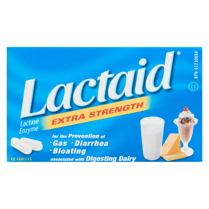 Lactaid Lactase Enzyme Extra Strength 40 Tablets