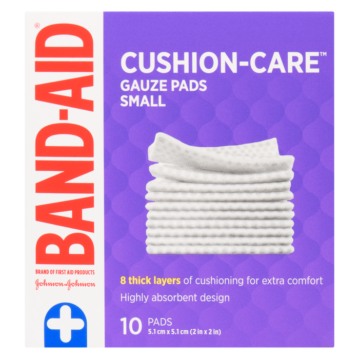 Band-Aid Cushion-Care Gauze Pads Small 10 Pads