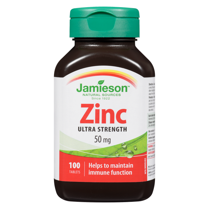 Jamieson Zinc Ultra Strength 50 mg 100 Tablets