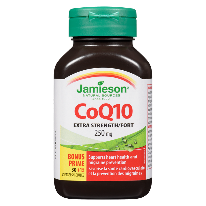 Jamieson CoQ10 Extra Strength 250 mg Bonus 30+15 gélules