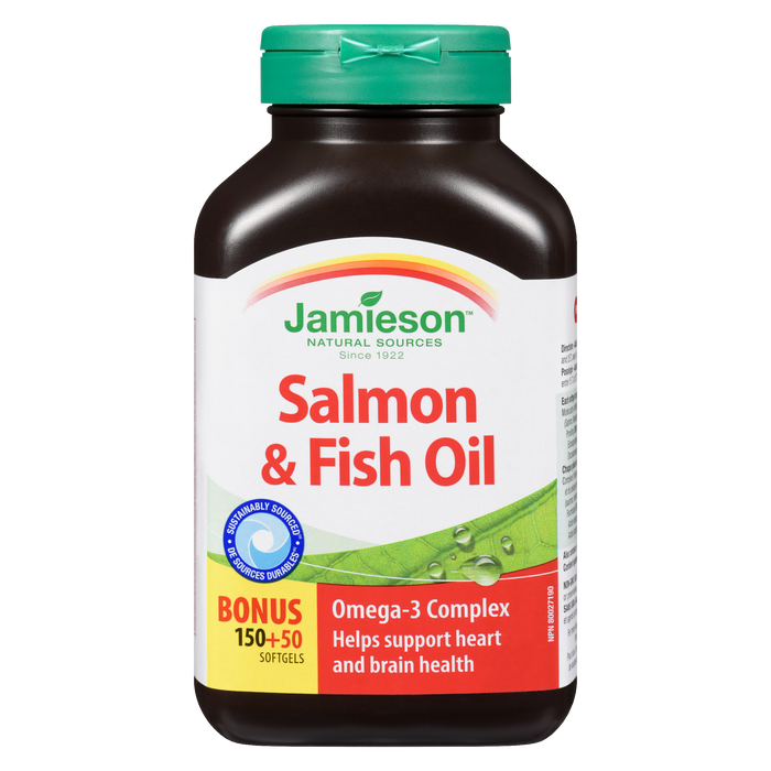 Jamieson Salmon & Fish Oil Bonus 150+50 Softgels