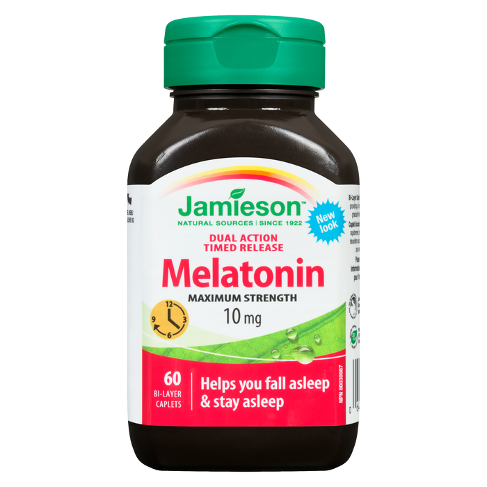 Mélatonine Jamieson à concentration maximale 10 mg 60 comprimés bicouches