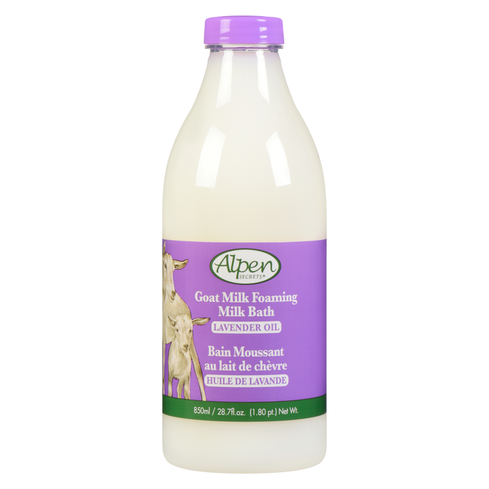 Alpen Secrets Goat Milk Foaming Milk Bath Lavender Oil 850 ml