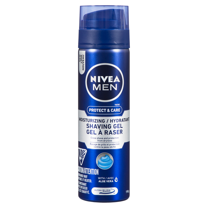 Gel de rasage hydratant NIVEA Men Protect &amp; Care à l'aloe vera 198 g