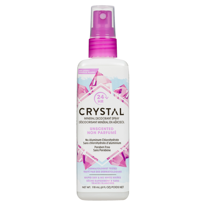 Crystal Mineral Deodorant Spray Unscented 118 ml