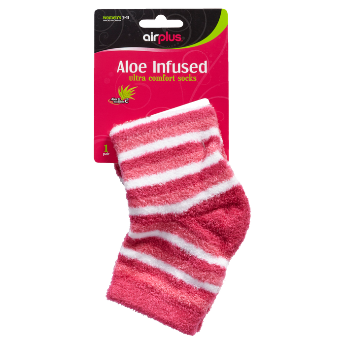 Chaussettes ultra-confortables infusées à l'aloès Airplus pour femmes, pointure 5 à 11, 1 paire