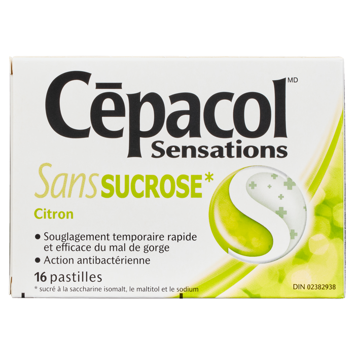 Cēpacol Sensations Citron 16 Pastilles