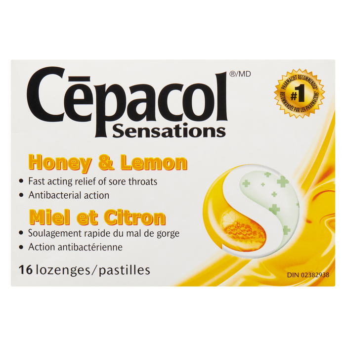 Cepacol Sensations Honey & Lemon 16 Lozenges