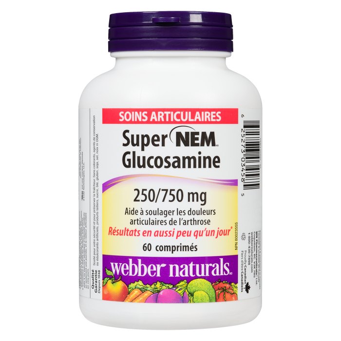 Webber Naturals Super NEM Glucosamine 250/750 mg 60 Tablets