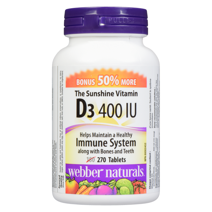 Webber Naturals D₃ 400 IU 270 Tablets