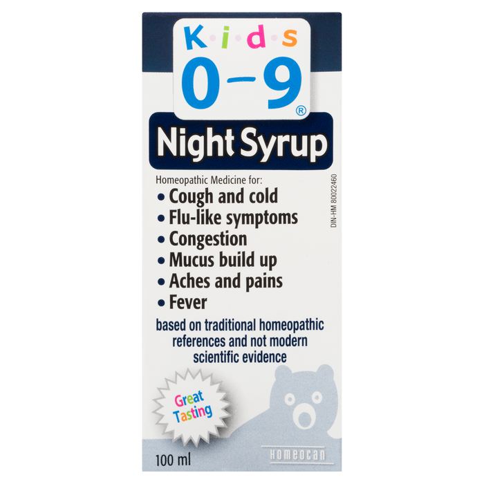 Sirop de nuit pour enfants de 0 à 9 ans 100 ml