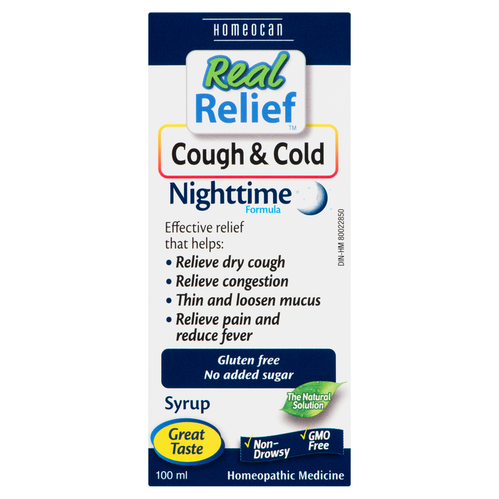 Homeocan Real Relief Syrup Cough & Cold Nighttime Formula 100 ml