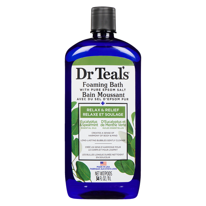 Dr Teal's Foaming Bath with Pure Epsom Salt Relax & Relief 1 L