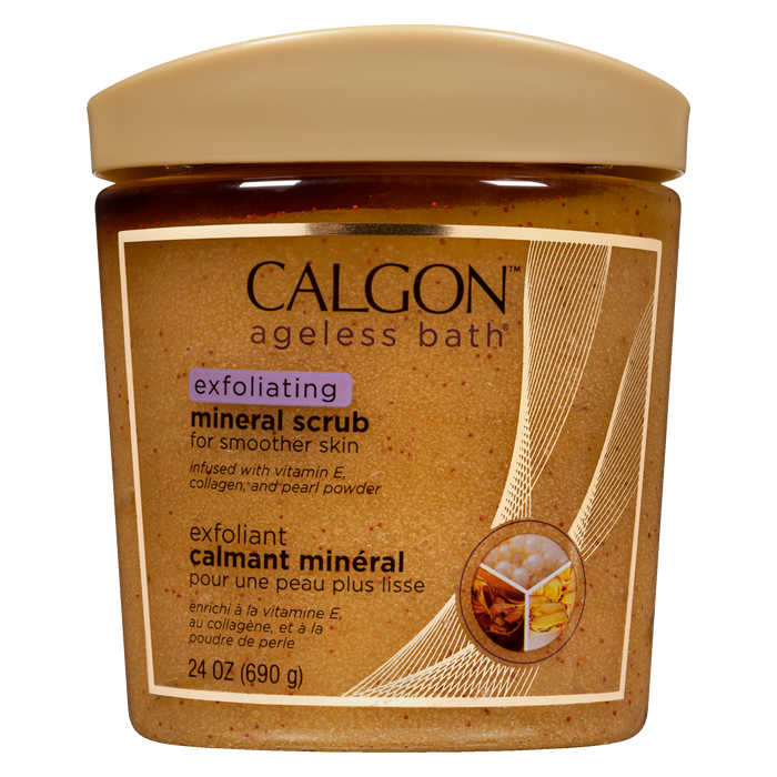 Calgon Ageless Bath Mineral Scrub for Smoother Skin Exfoliating 690 g