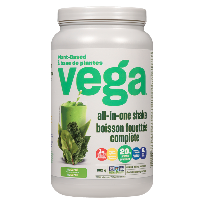 Vega Drink Mix Shake tout-en-un à saveur naturelle 862 g