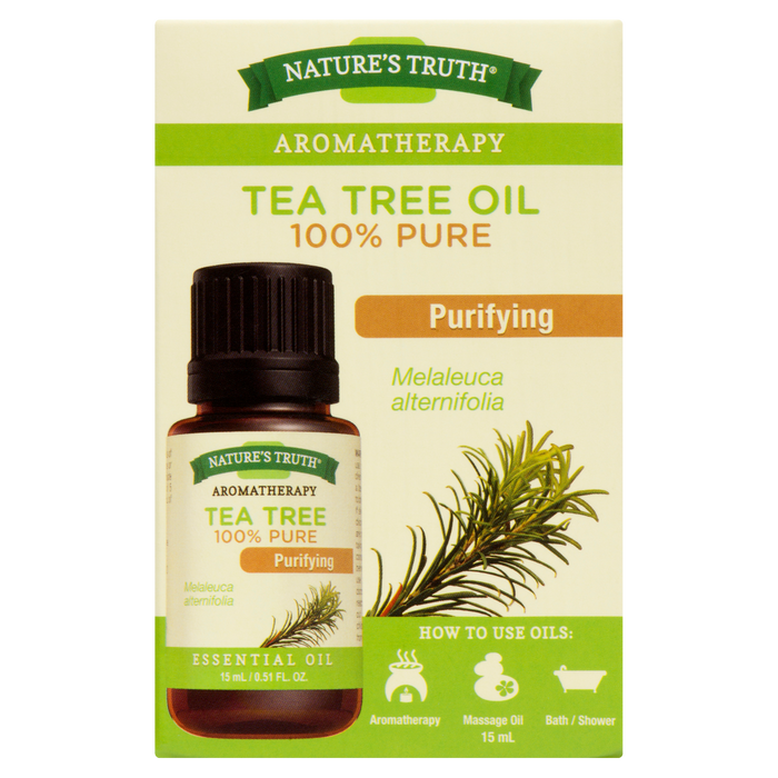 Huile d'arbre à thé purifiante 100 % pure aromathérapie Nature's Truth 15 ml