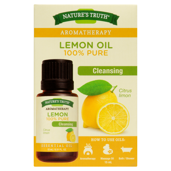 Huile essentielle de citron purifiante 100 % pure aromathérapie de Nature's Truth 15 ml