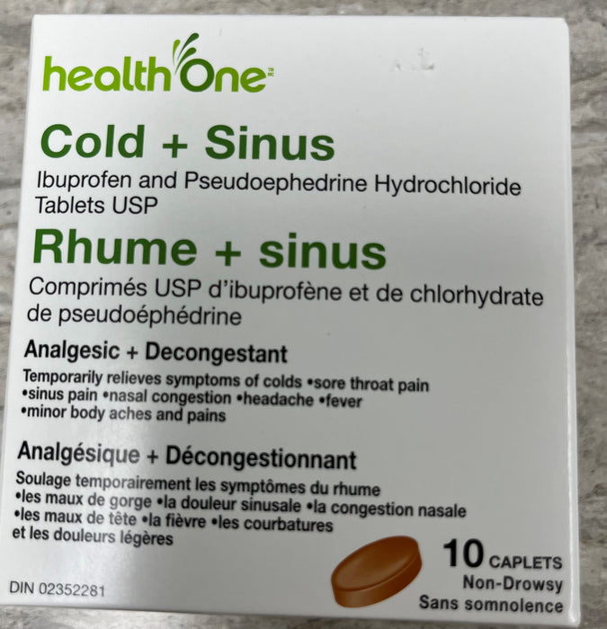 Health ONE - Cold and Sinus 10 tablets