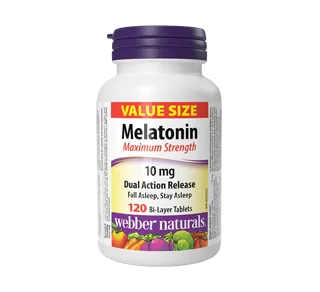 Webber Naturals Melatonin Maximum Strength 10mg Dual Action Release