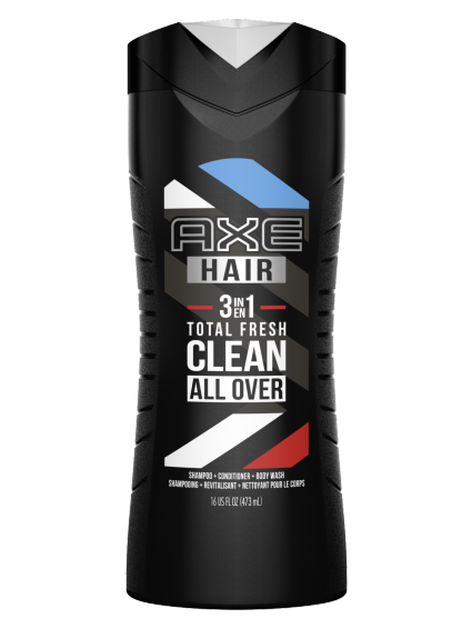 Axe 3 en 1 shampooing, revitalisant et nettoyant pour le corps - Total Fresh