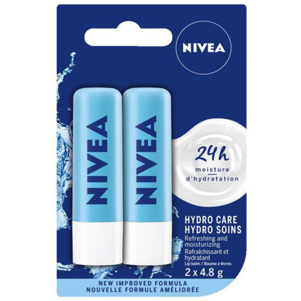 Nivea Hydro Care Baume à Lèvres Hydratant 24H en Sticks