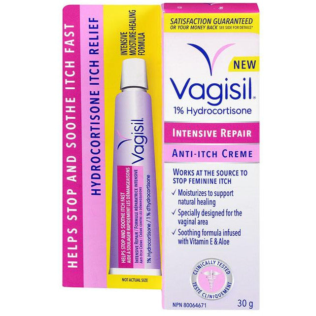 Crème anti-démangeaisons Vagisil 1% Hydrocortisone