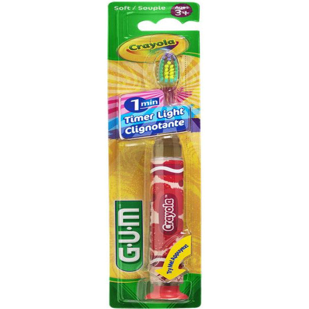 Brosse à dents légère avec minuterie GUM Crayola