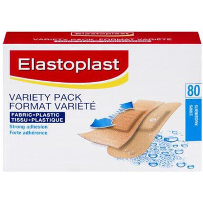Elastoplast Variety Pack Pansements en tissu et en plastique