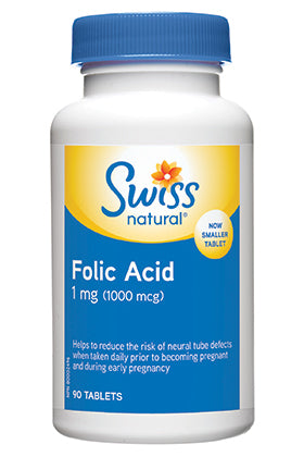 Swiss Natural Folic Acid 1mg
