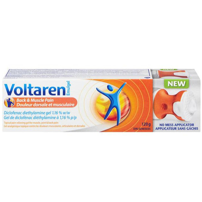 Voltaren Back and Muscle Pain Relief Gel with No Mess Applicator