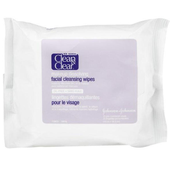 Lingettes nettoyantes pour le visage dissolvantes de maquillage Clean &amp; Clear