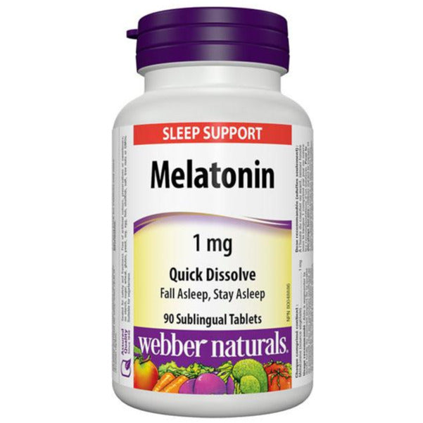 Webber Naturals Mélatonine à dissolution rapide 1 mg
