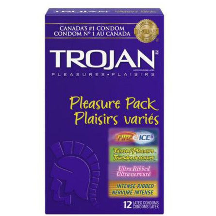 Préservatifs lubrifiés Trojan Pleasure Pack